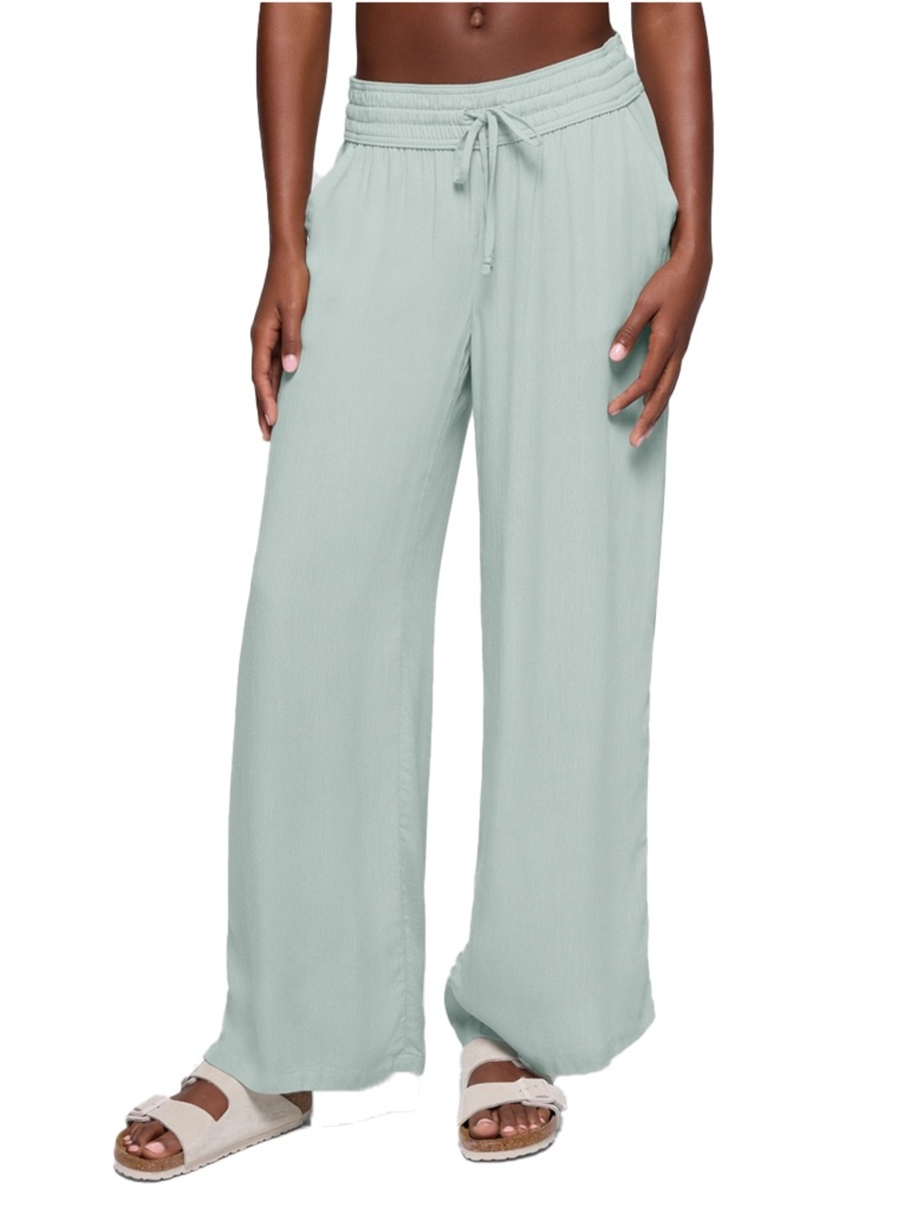 PRANA Fernie Beach Pant Saltwater Womens XS Swim Cover Up Crinkle Wide Leg NWT